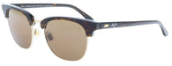 Maui Jim MJ0695S-002 Glossy Dark Havana Round Square Acetate Sunglasses