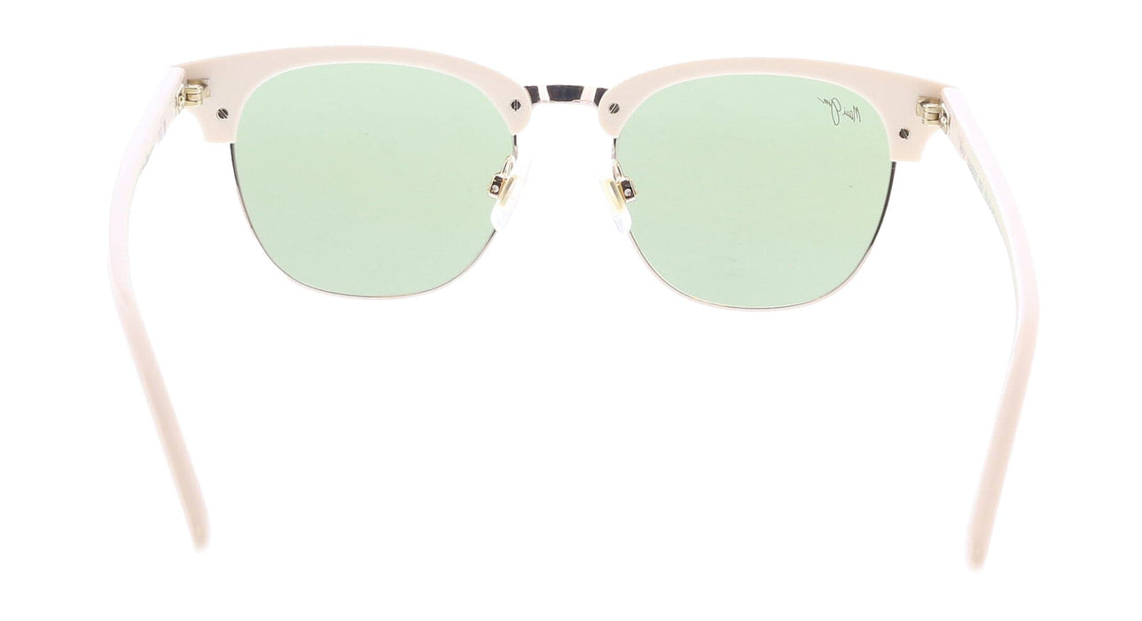 Maui Jim MJ0695S-004 Elegant Ivory Square Sunglasses Polarized Green Lenses