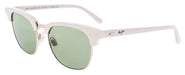 Maui Jim MJ0695S-004 Elegant Ivory Square Sunglasses Polarized Green Lenses