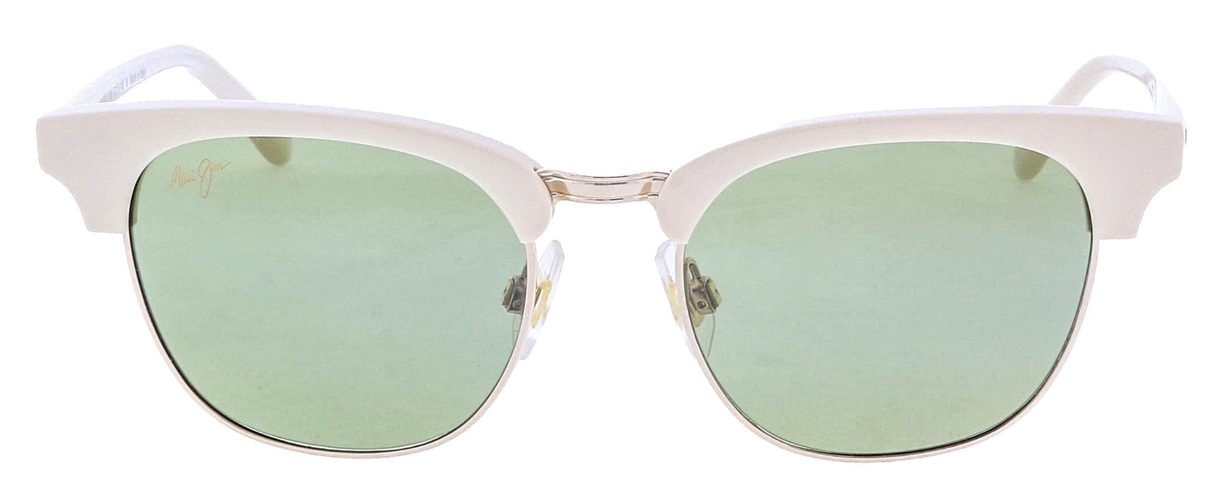 Maui Jim MJ0695S-004 Elegant Ivory Square Sunglasses Polarized Green Lenses