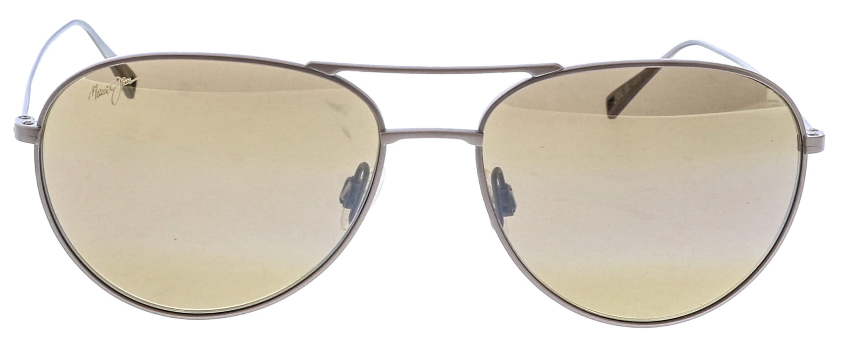 Maui Jim MJ0885S-003 Matte Sepia Titanium Aviator Sunglasses Warm Bronze