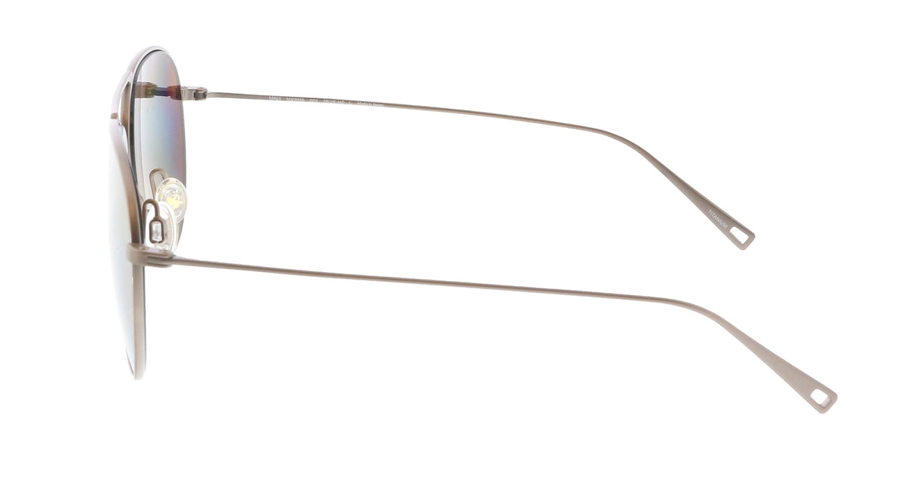 Maui Jim MJ0885S-003 Matte Sepia Titanium Aviator Sunglasses Warm Bronze