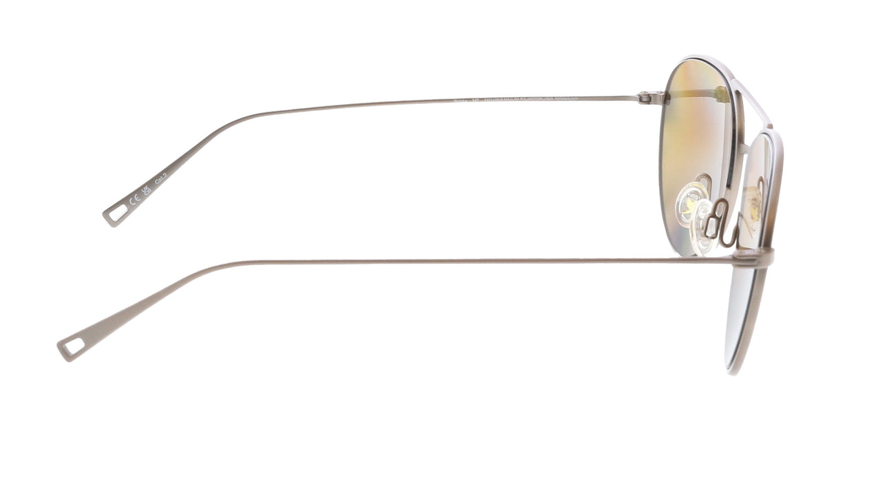 Maui Jim MJ0885S-003 Matte Sepia Titanium Aviator Sunglasses Warm Bronze