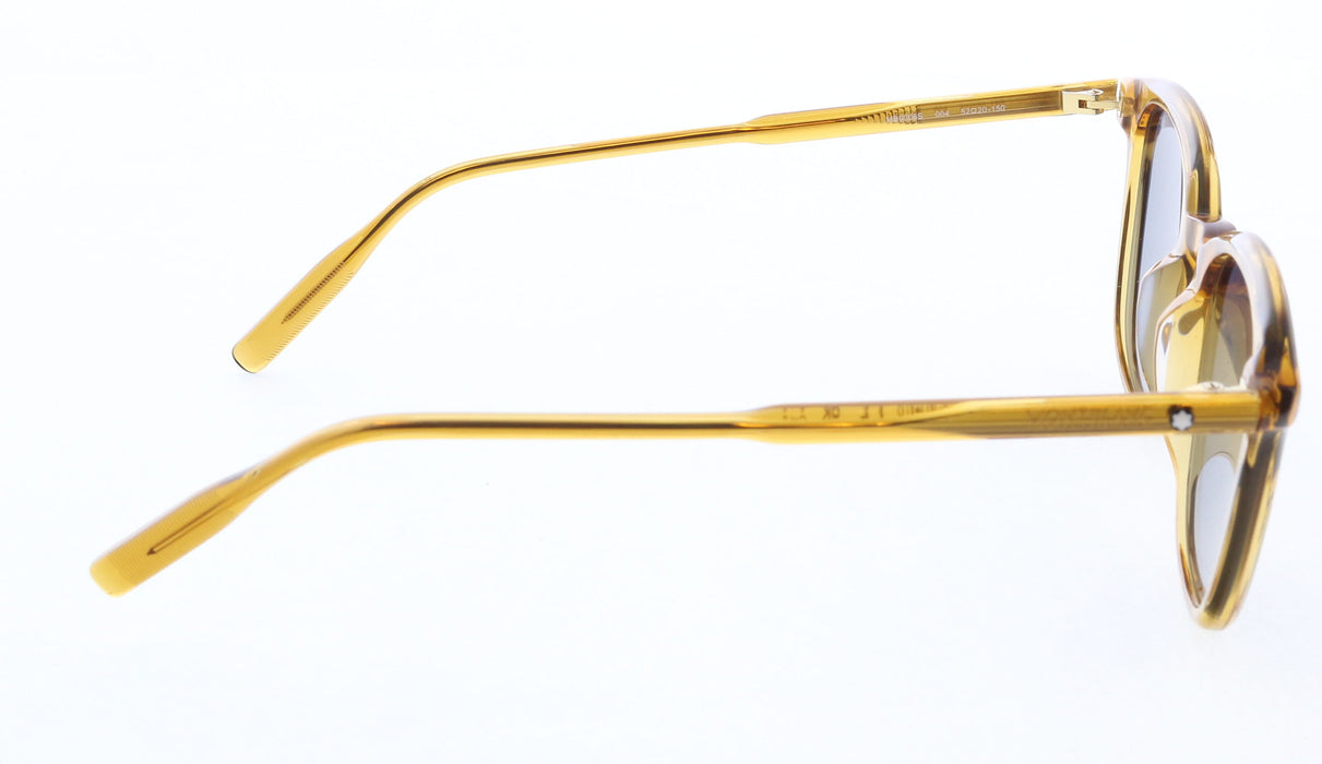 Montblanc MB0006S-004 Classic Amber Acetate Sunglasses