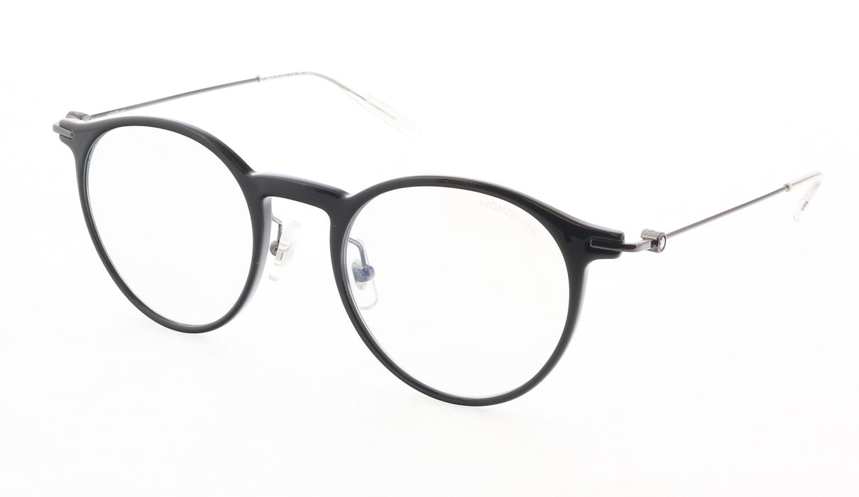 Montblanc MB0097S-008 Round Eyewear with Interchangeable Blue Lenses