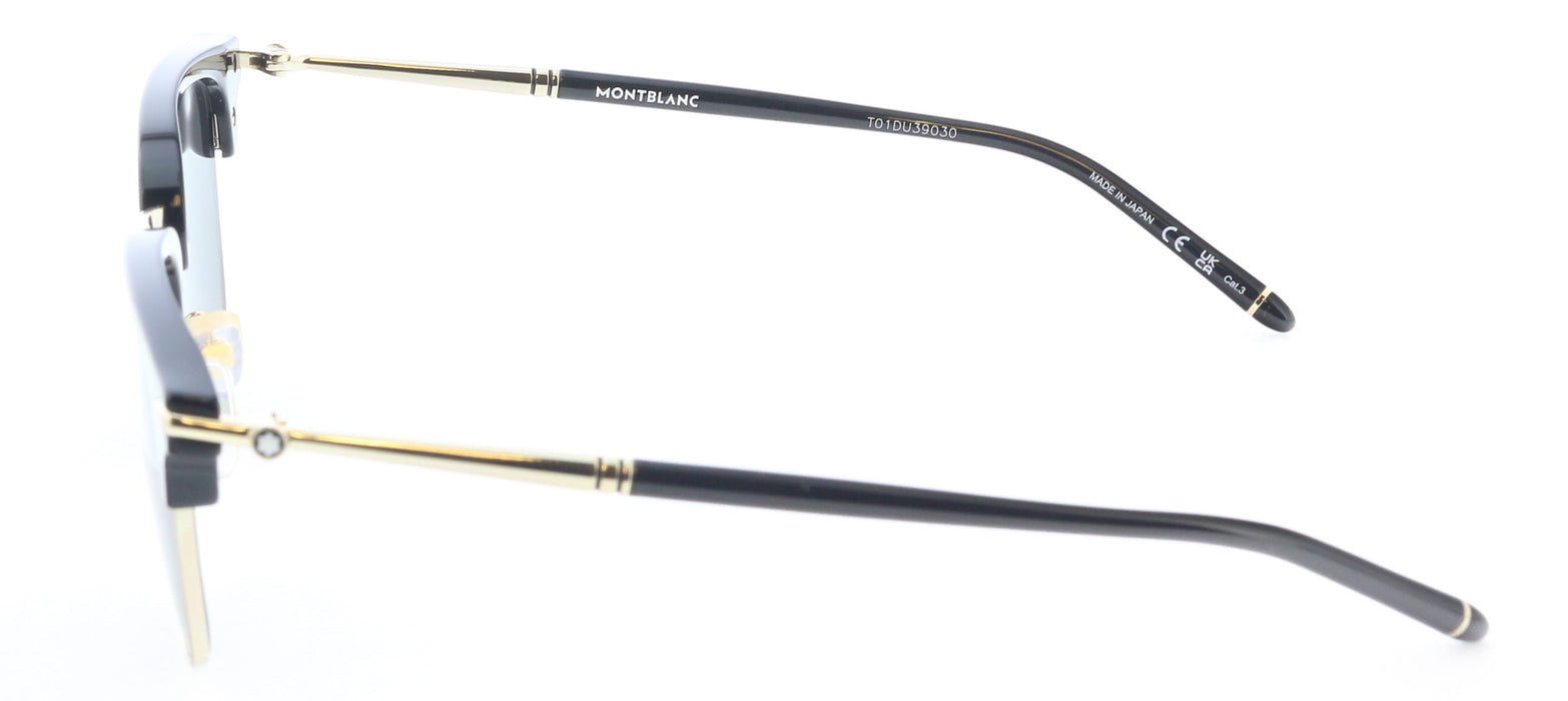 Montblanc MB0242S-001 Black & Gold Sunglasses Vintage Sophistication