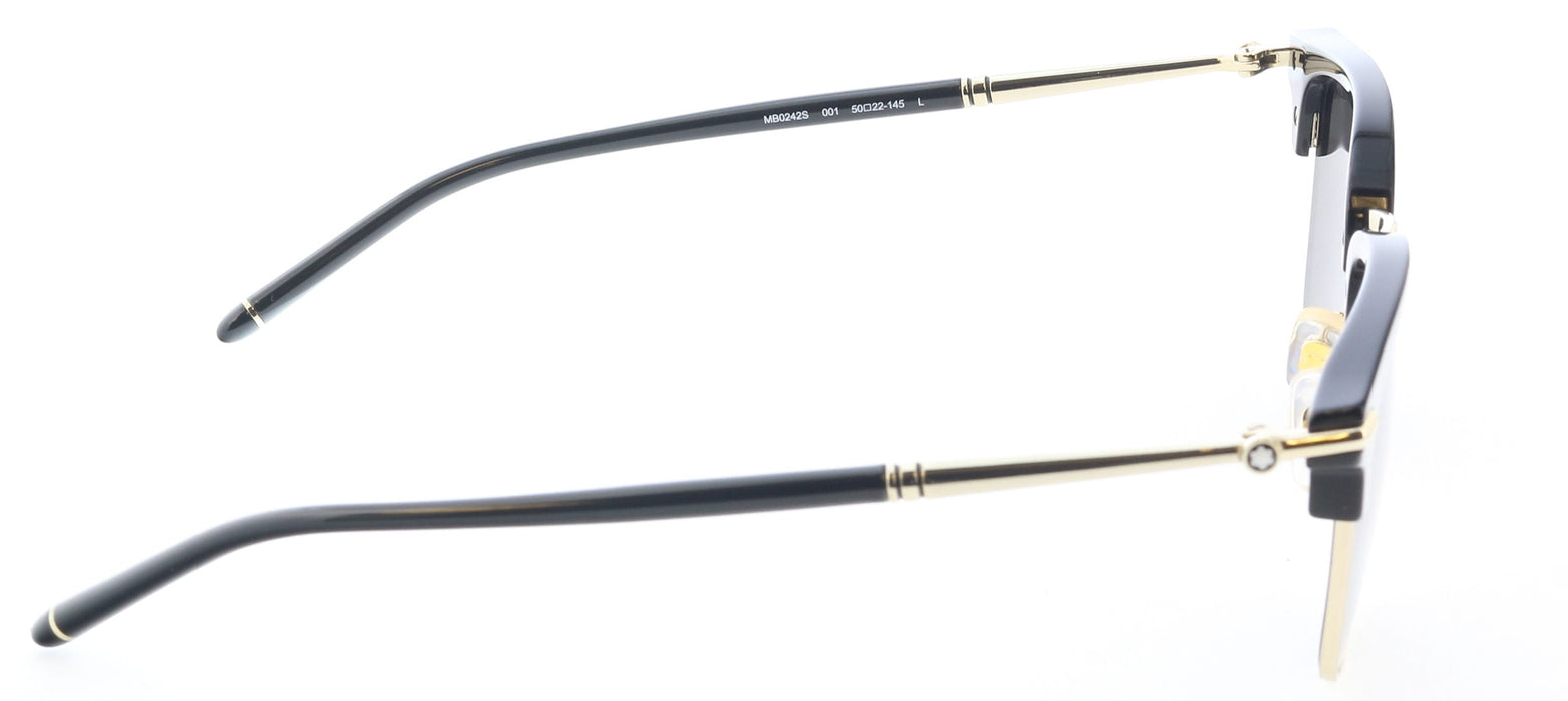 Montblanc MB0242S-001 Black & Gold Sunglasses Vintage Sophistication