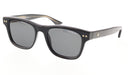 Montblanc MB0254S-001 Bold Black Square Sunglasses with Gold Detailing