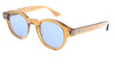 Montblanc MB0287S-003 Amber Brown Round Sunglasses Modern Luxury Craft