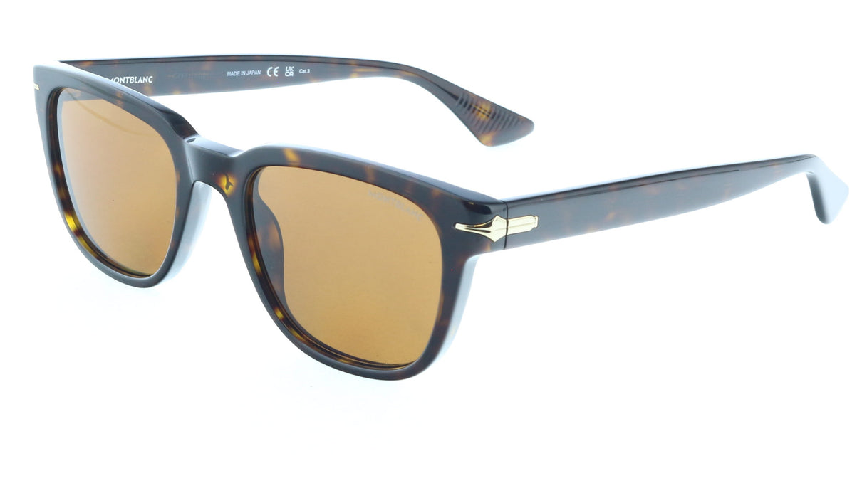 Montblanc MB0302S-012 Havana Brown Sunglasses Iconic Elegance