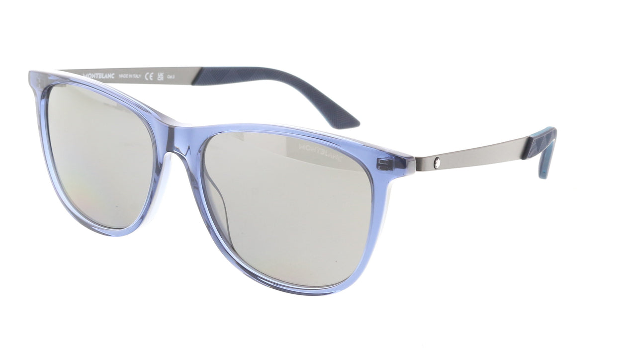 Montblanc MB0330S-003  Sporty-Chic Blue Sunglasses Modern Elegance