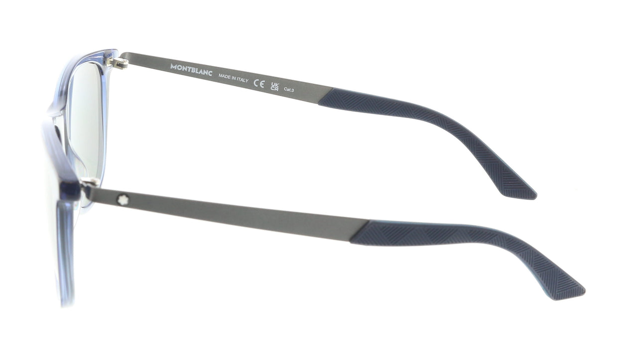 Montblanc MB0330S-003  Sporty-Chic Blue Sunglasses Modern Elegance
