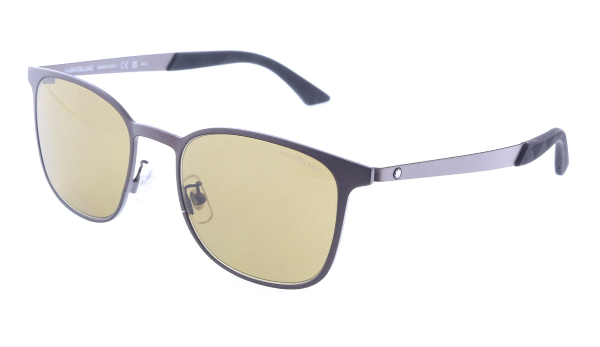 Montblanc MB0331S-003  Menâ€™s Matte Brown Pilot Sunglasses