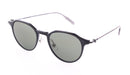 Montblanc MB0355S-001 Black Round Sunglasses Retro Metal Temple Design