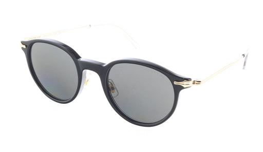 Montblanc MB0362S-001 Black & Gold Round Sunglasses Art Deco Style