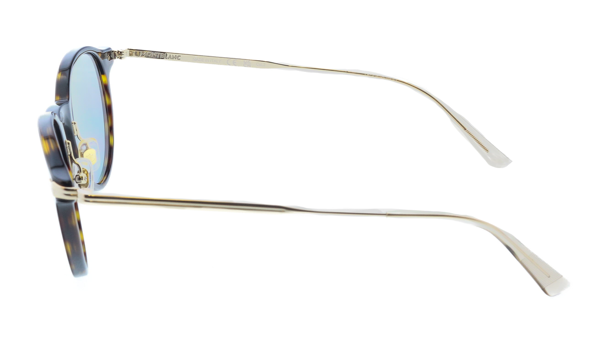 Montblanc MB0362S-002 Tortoise & Gold Sunglasses Violet Lens Cool Style