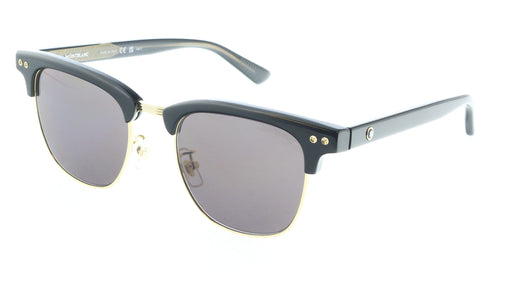 Montblanc MB0382S-001 Black squares Gold Detail Retro Look