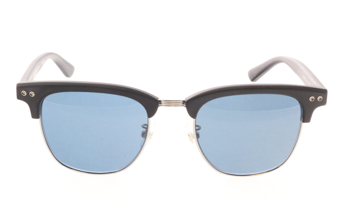 Montblanc MB0382S-002 Black & Silver squares Blue Lens Modern Look