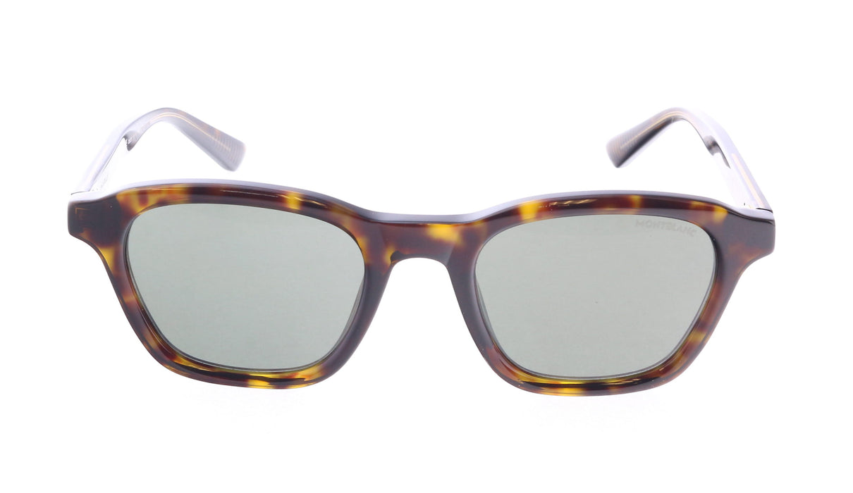 Montblanc MB0384S-002 Tortoise Square Sunglasses Classic Meets Trend