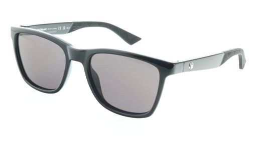 Montblanc MB0399S-001 Black Angular Sunglasses Premium UV Protection
