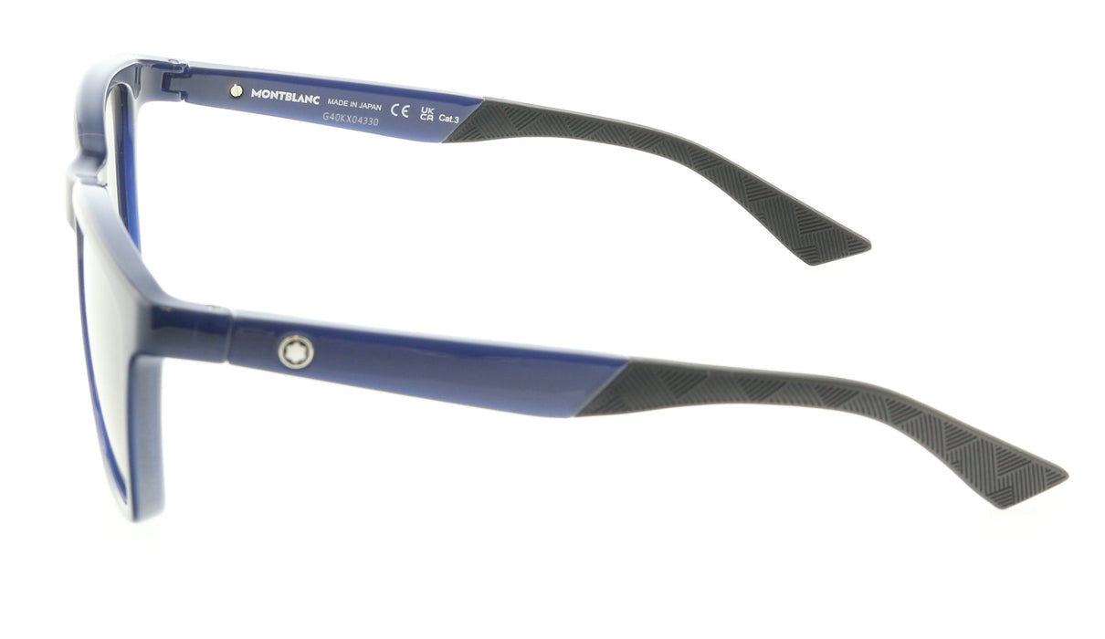 Montblanc MB0399S-004 Matte Navy Square Sunglasses Sharp Urban Look