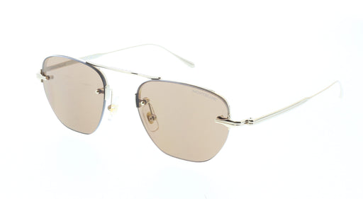 Montblanc MB0404S-002 Gold Rimless Sunglasses Brown Gradient Lenses