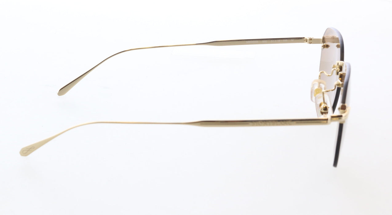 Montblanc MB0405S-002 Gold-Toned Sunglasses Warm Square-Round Lenses