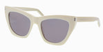 Saint Laurent SL 214 KATE-035 Cream Cat-Eye Sunglasses -Bold Retro Style