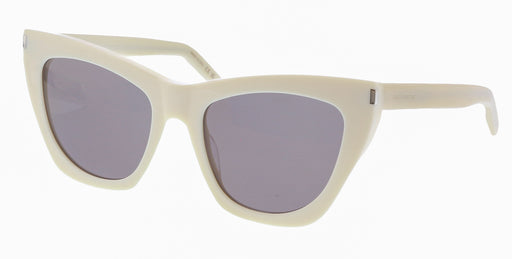 Saint Laurent SL 214 KATE-035 Cream Cat-Eye Sunglasses -Bold Retro Style
