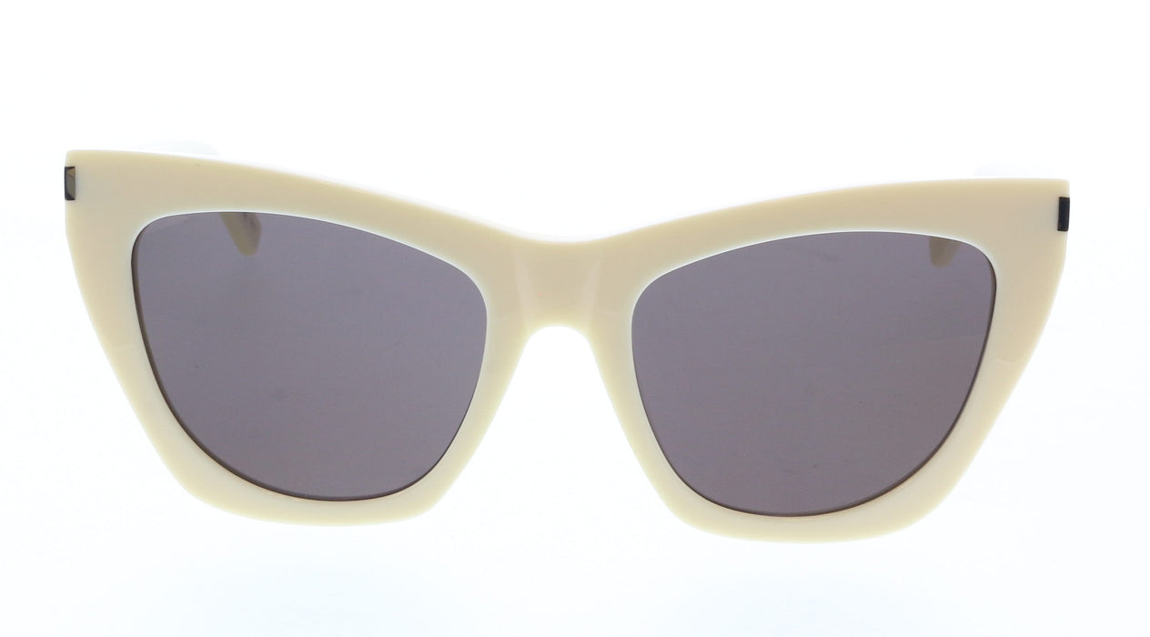 Saint Laurent SL 214 KATE-035 Cream Cat-Eye Sunglasses -Bold Retro Style