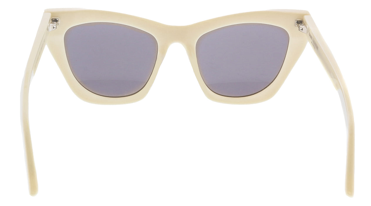 Saint Laurent SL 214 KATE-035 Cream Cat-Eye Sunglasses -Bold Retro Style