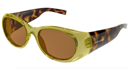 Saint Laurent SL 736-005 Green / Havana square Sunglasses
