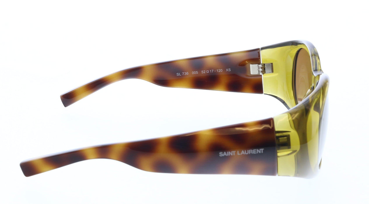 Saint Laurent SL 736-005 Green / Havana square Sunglasses