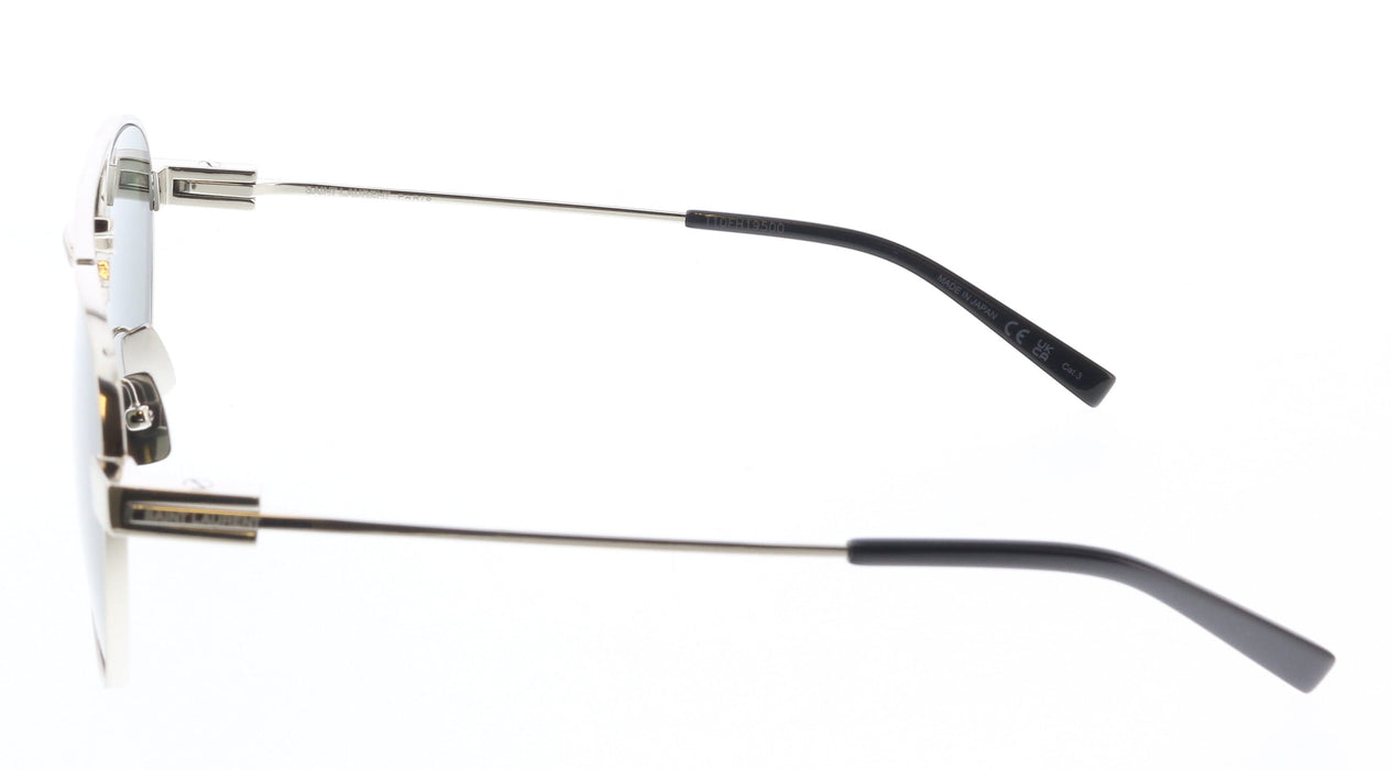 Saint Laurent SL 708 002 Mens Sunglasses Silver Metal Frame with Grey Lenses