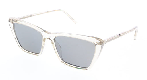 Saint Laurent SL 737 MICA THIN-004 Transparent Cat-Eye Sunglasses with Smoky