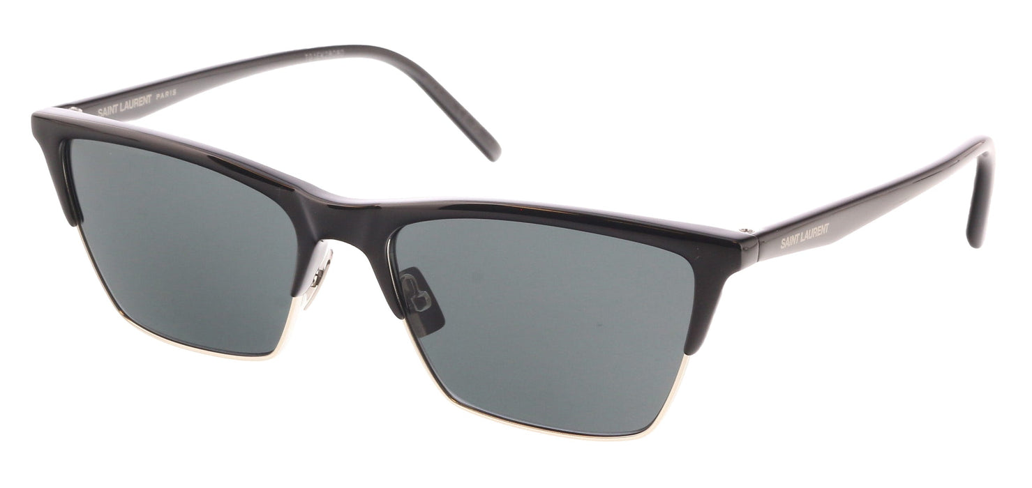 Saint Laurent SL 767 002 Shiny Black Cat-Eye Sunglasses