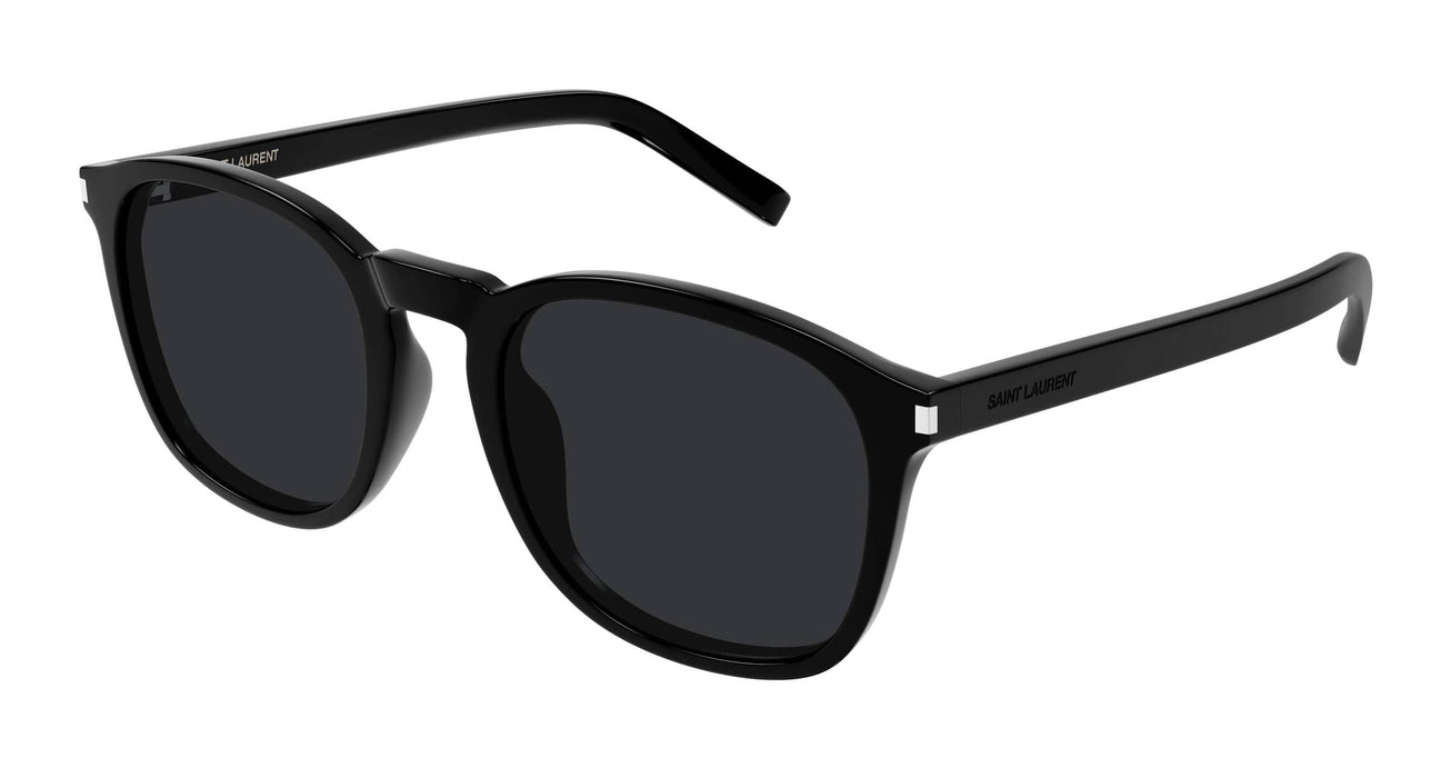 Saint Laurent SL 818-001 Black Oval Sunglasses