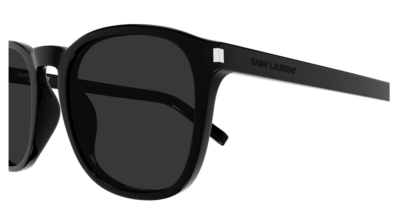 Saint Laurent SL 818-001 Black Oval Sunglasses