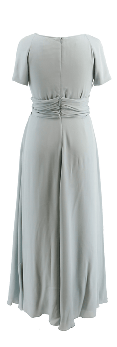 Emporio Armani Chiffon Silk  Seafoam Green Short Sleeve Gown