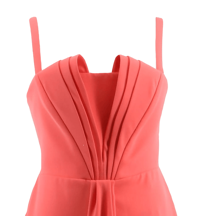 Emporio Armani Coral Pleated Bodice  Column Cocktail Dress