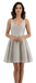 Emporio Armani Taupe Textured Jacquard Sleeveless Fit & Flare Dress-IT40