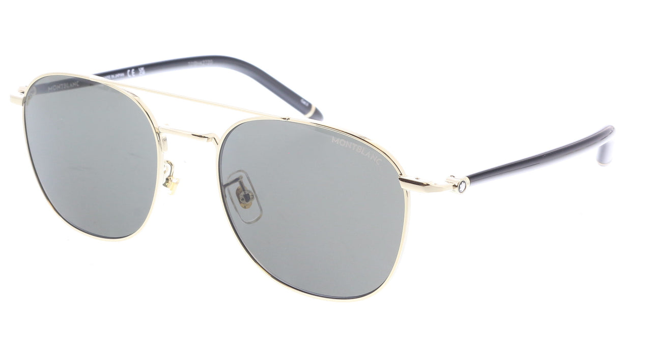 Montblanc MB0271S-006 Gold Aviator-Inspired Sunglasses Classic Elegance