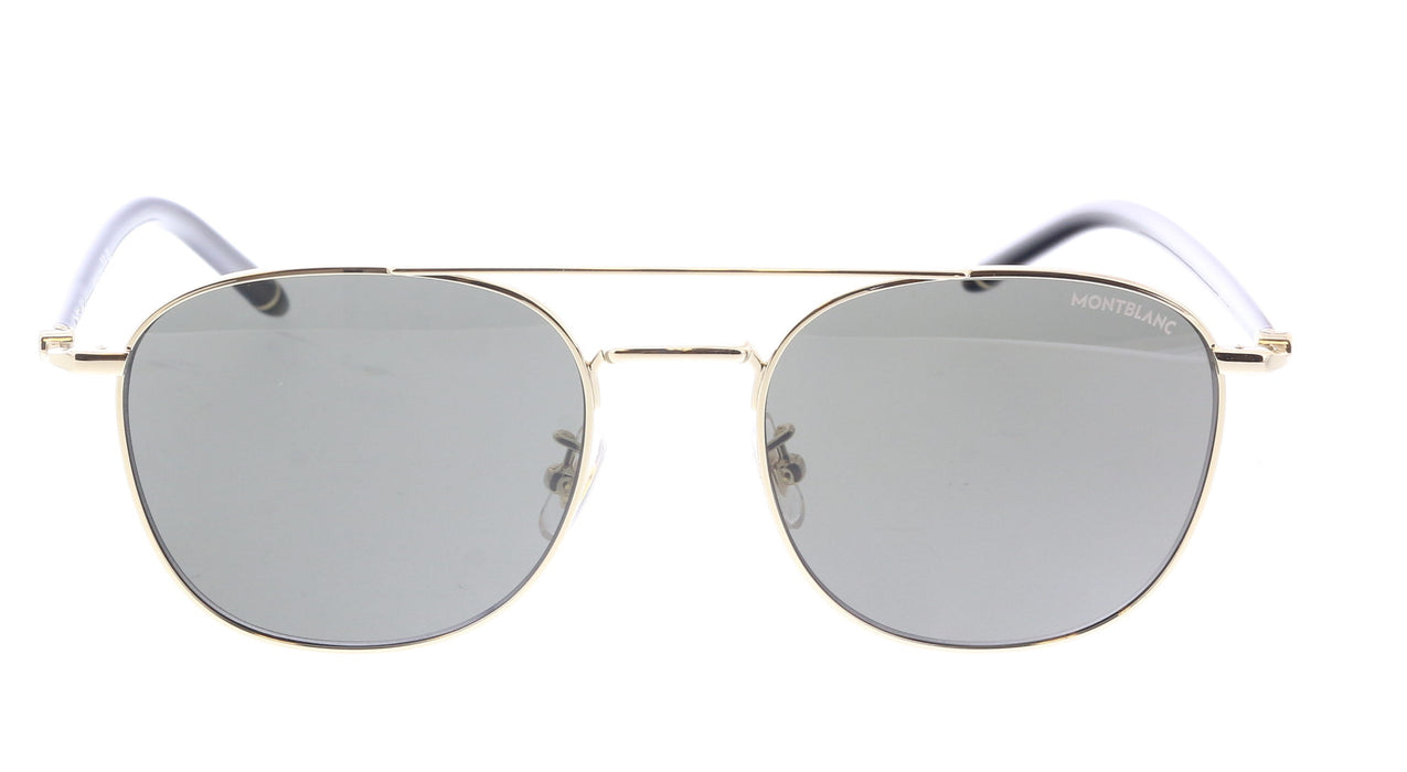 Montblanc MB0271S-006 Gold Aviator-Inspired Sunglasses Classic Elegance