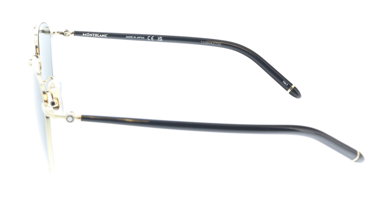 Montblanc MB0271S-006 Gold Aviator-Inspired Sunglasses Classic Elegance