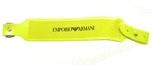 Emporio Armani Neon Yellow Rubber Fashion Ankle Strap