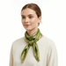 Dolce & Gabbana Bright Green Gold Print Womens Silk Scarf