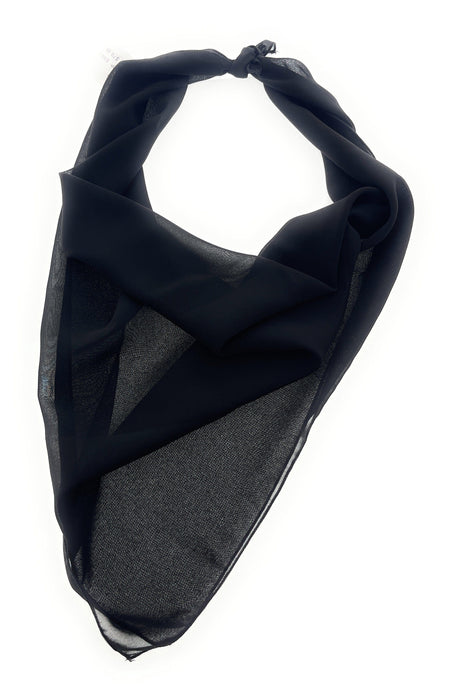 Dolce & Gabbana Black Solid Womens Silk Scarf