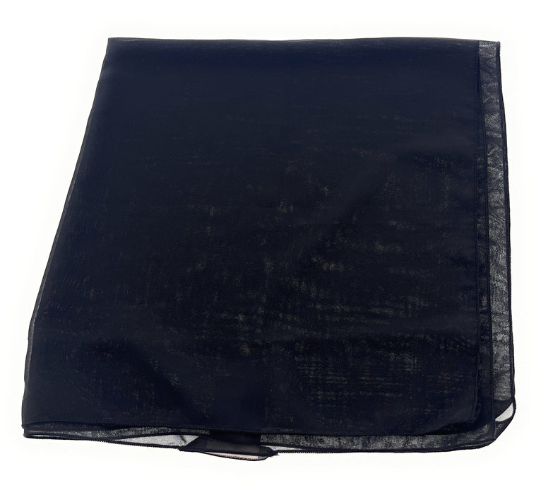 Dolce & Gabbana Black Solid Womens Silk Scarf