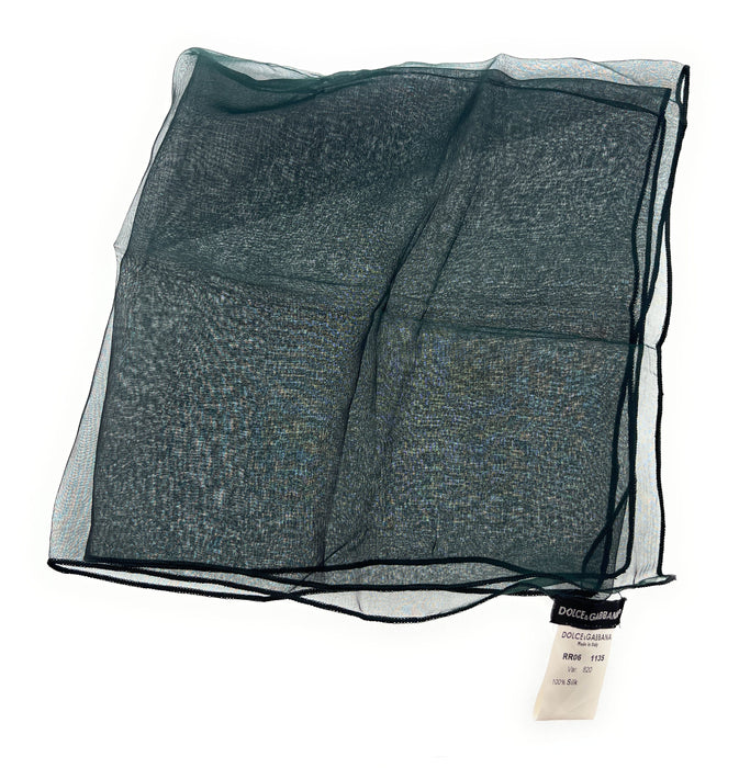 Dolce & Gabbana Forrest Green Solid Womens Silk  Scarf