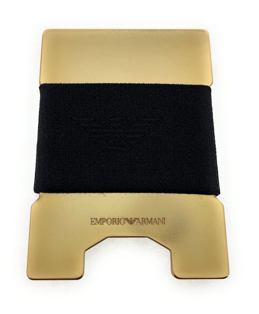 Emporio Armani Brushed Gold Money Card Holder